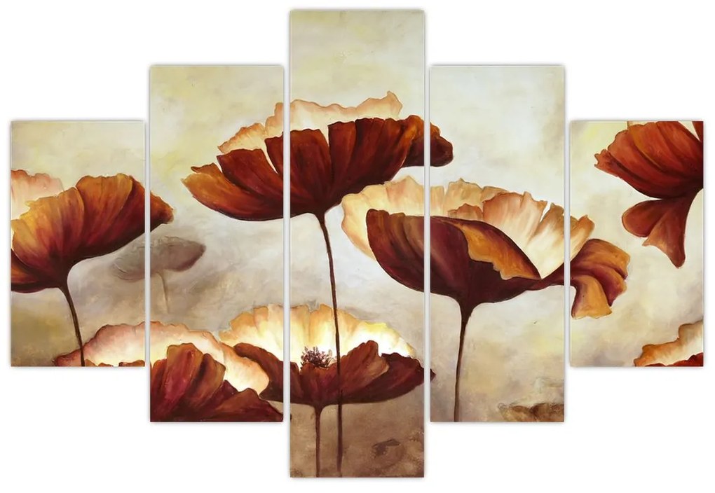 Piros virágok képe (150x105 cm)