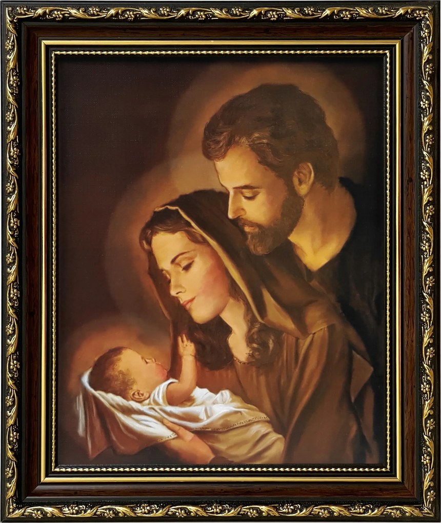 Vászonkép 31x26 Szent Család Jézus Díszített Keret