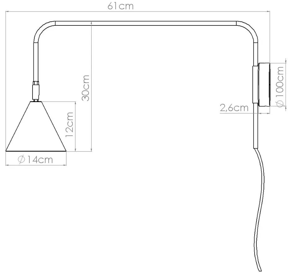 Zöld konnektorhoz csatlakoztatható fali lámpa Zylo – Sollux