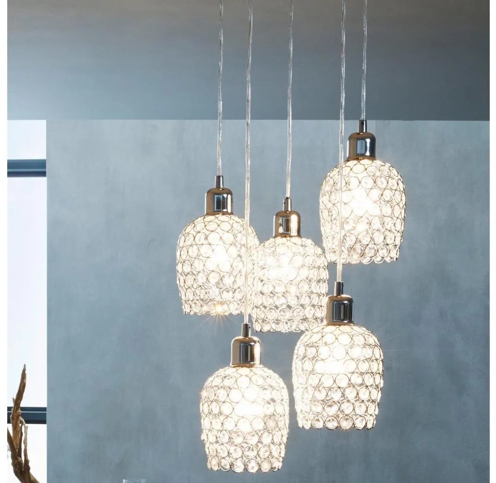 Eglo 94898 - BONARES 1 zsinóros csillár 5xE27/60W/230V