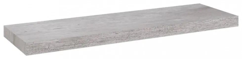 2 db betonszürke MDF lebegő fali polc 80 x 23,5 x 3,8 cm