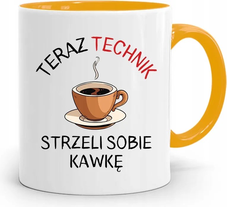 Technikus Bögre Sárga Ajándék fényképes nyomtatással