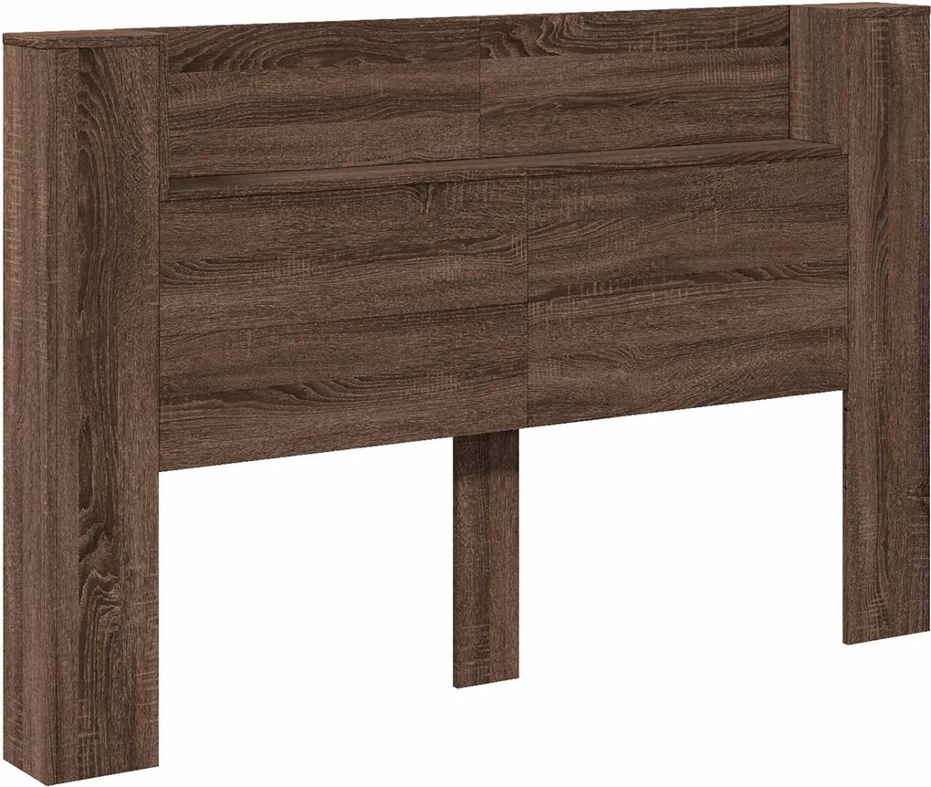 vidaXL Fejtámla polcokkal Barna Tölgy 160 x 16,5 x 103,5 cm Faanyag