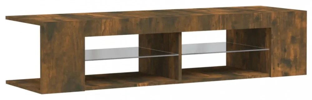 füstös tölgy színű TV-szekrény LED-ekkel 135 x 39 x 30 cm