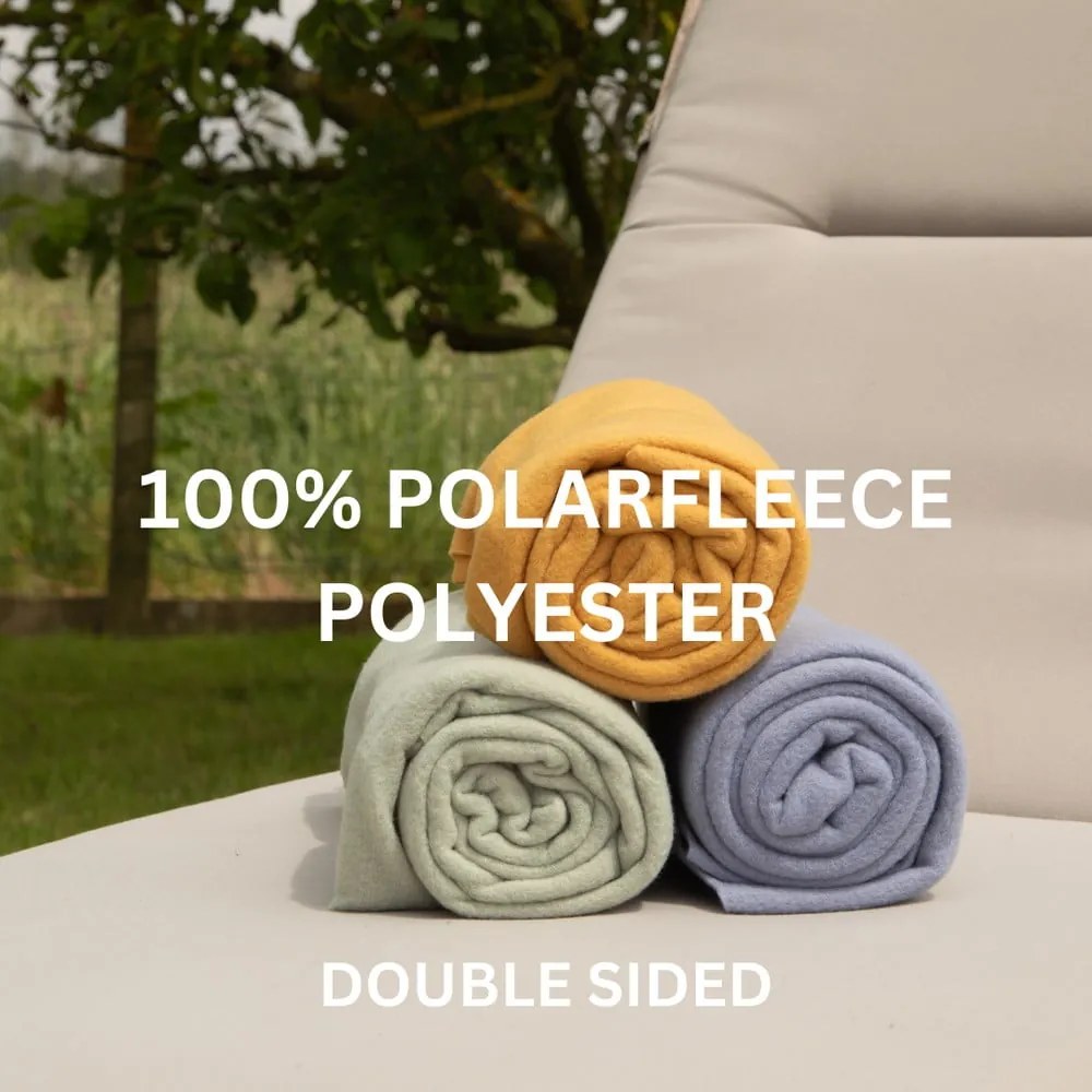 Kék fleece takaró 130x160 cm Riso – Tiseco Home Studio