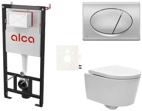 Fali WC szett Alca előtétfalas szereléshez + SAT Brevis WC SIKOASW3