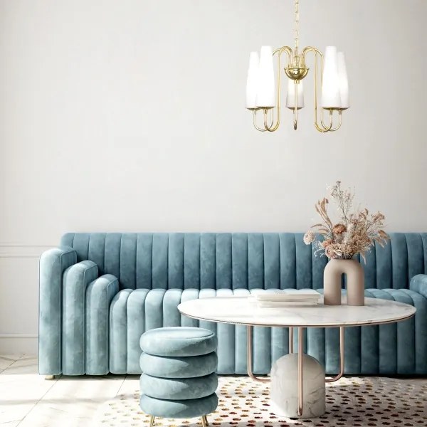 Zuma Line 1127 - Csillár láncon MAGNUM 5xE14/40W/230V arany