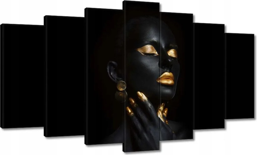 Vászonkép 140x80 Arannyal bevont arc