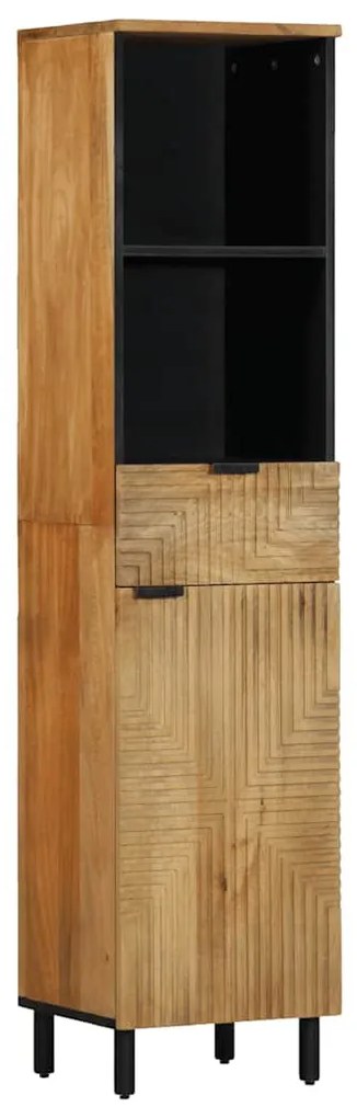 barna tömör mangófa fürdőszobaszekrény 38 x 33 x 160 cm