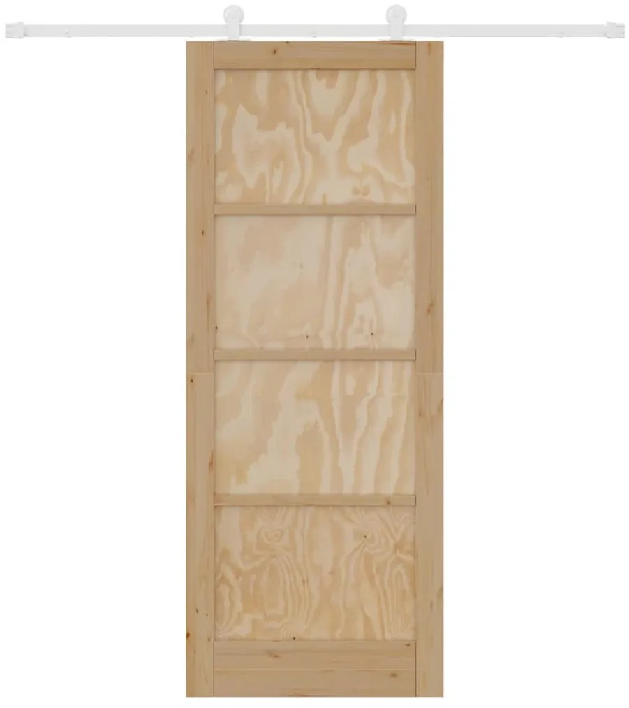 Tolóajtó Szett ORKDAL Természetes és fehér 83 x 211 cm