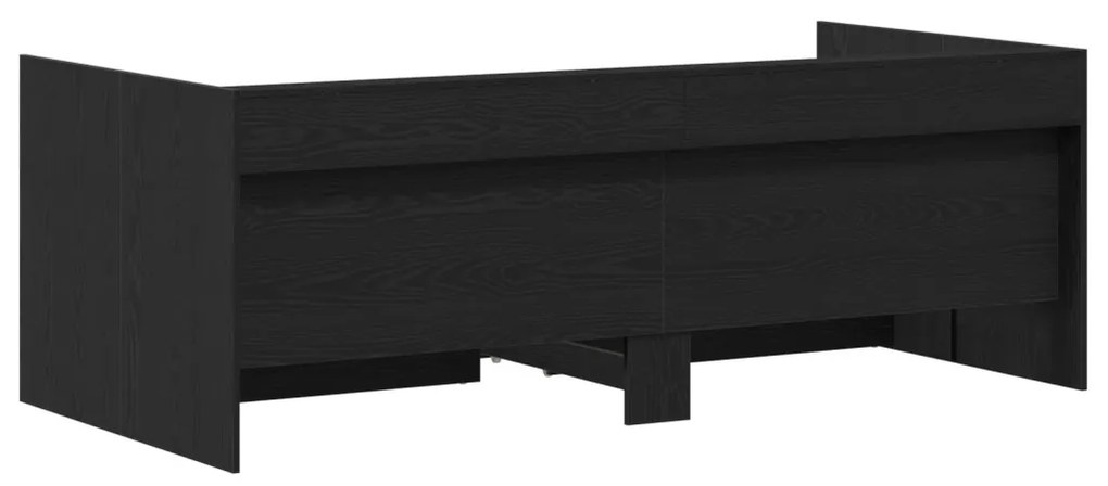 Nappali ágy fiókokkal Beton szürke 90x200 cm Műanyag fa