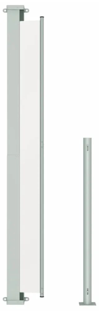 krémszínű behúzható oldalsó terasznapellenző 200 x 500 cm