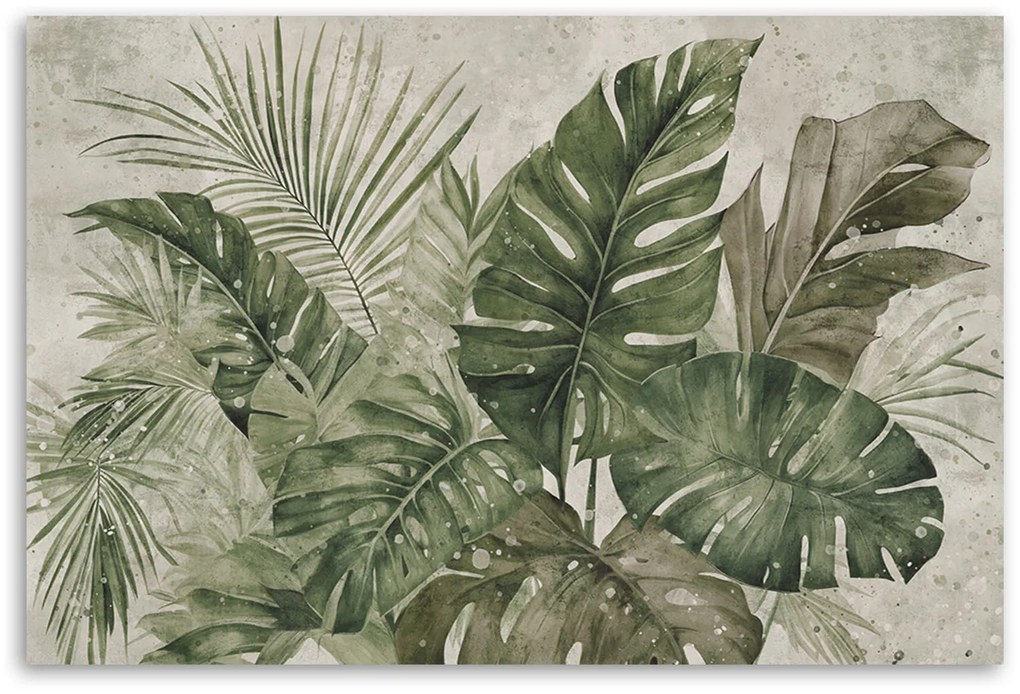 Gario Vászonkép Trópusi monstera levelek Méret: 120 x 80 cm