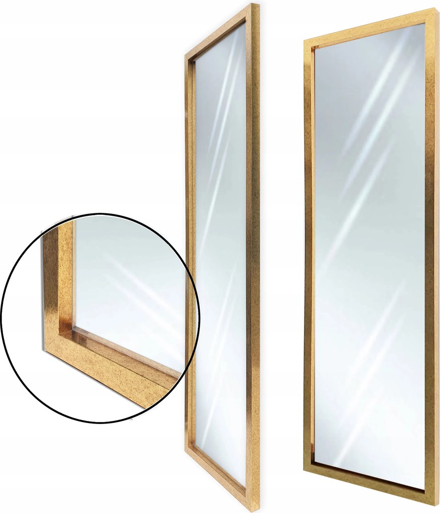 Keretes tükör 100x60 105x65 modern arany 3D