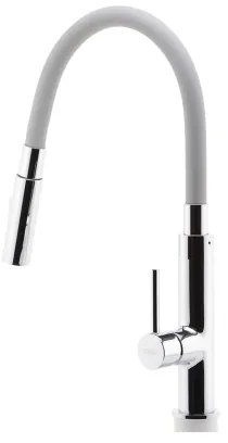 FERRO - Mosogató csap rugalmas karral fényezett króm/szürke
