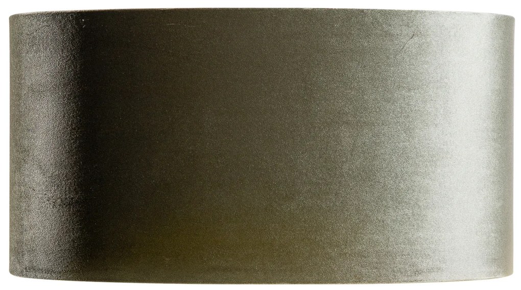 Bársony lámpabúra zöld színű, arany belsővel, ovális, 50/33/25