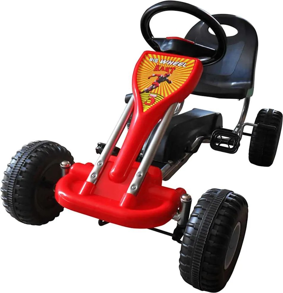 vidaXL pedálos gokart piros