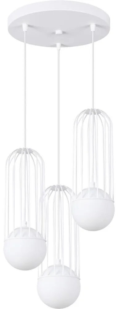 Sollux SL.1335 - Csillár zsinóron BRINA 3xG9/8W/230V fehér