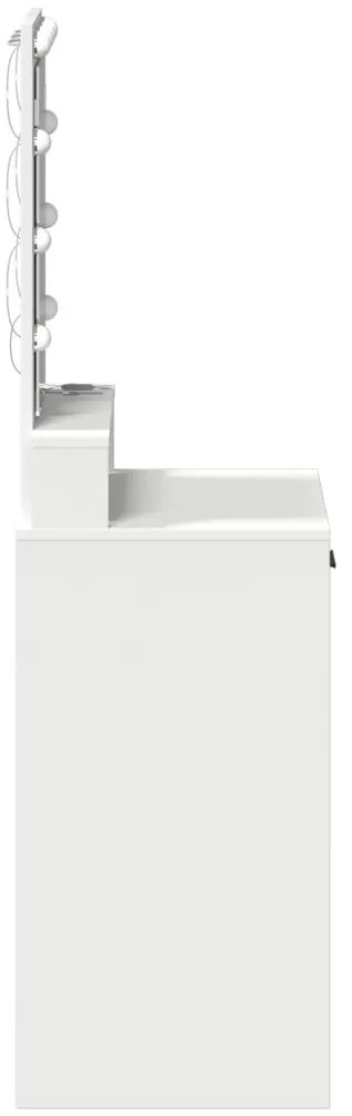 LED világítású sminkasztal Fehér 50x41x140 cm
