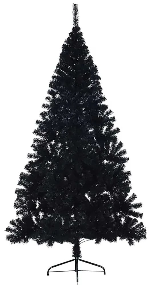 Műfenyő Elővilágított Karácsonyfa Fekete 240 cm PET