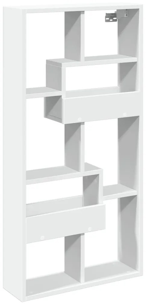fehér szerelt fa faliszekrény 50 x 15 x 100 cm