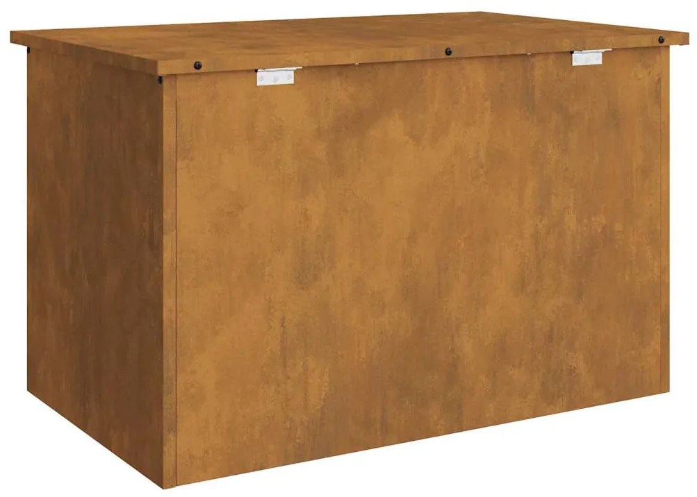 Kültéri Tároló Doboz Barna 80 x 50.5 x 50 cm időjárásálló acél