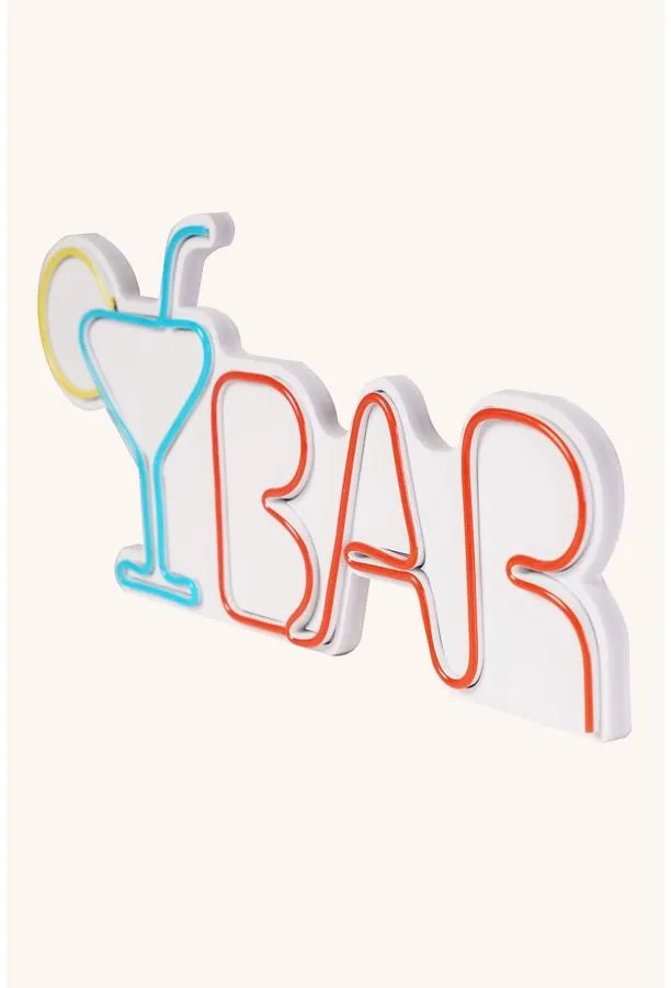Műanyag LED-es fali dekoráció, Bar - Multicolor