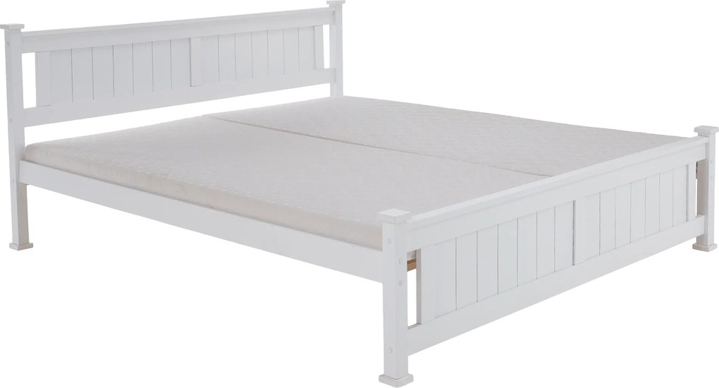 Ágy ágyráccsal, fenyő/fehér, 160x200 LUCAS NEW