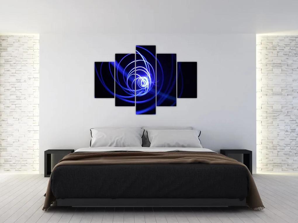 Kék spirálok képe (150x105 cm)