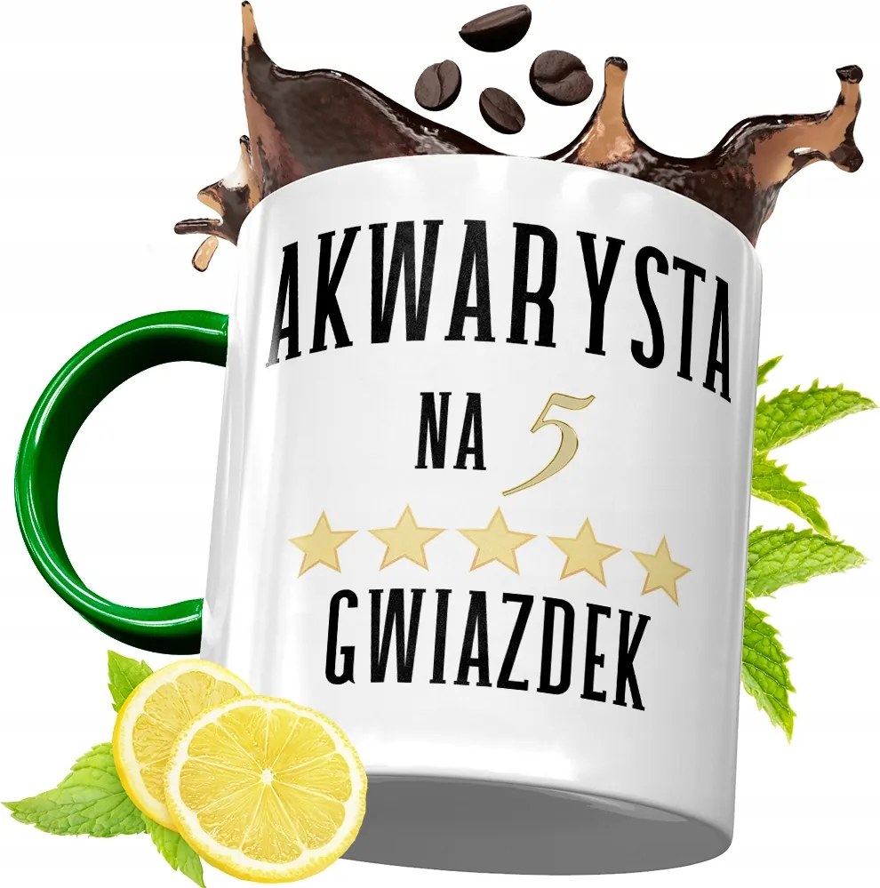 Zöld Bögre Akvarista Születésnapra Ajándék fényképes nyomtatással