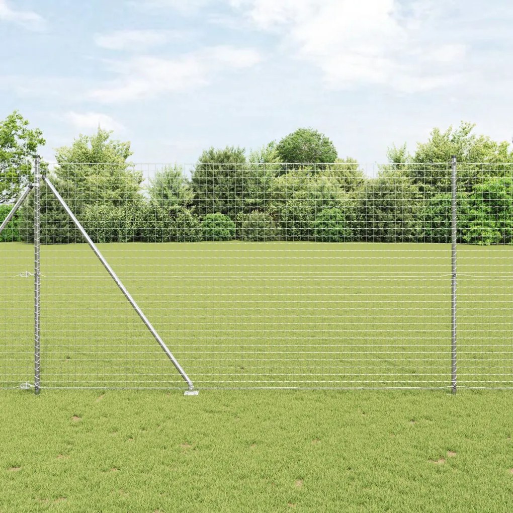 Kerítésoszlopok Spike-kal 52 db Ø32 mm 170 cm Horganyzott Acél