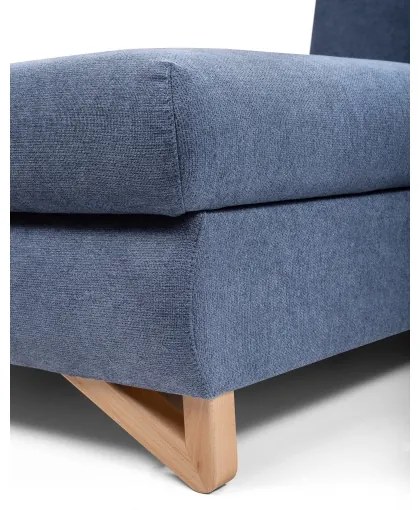 AVESTA ággyá nyitható kárpitozott L-alakú sarokkanapé tárolóval, balos, kék