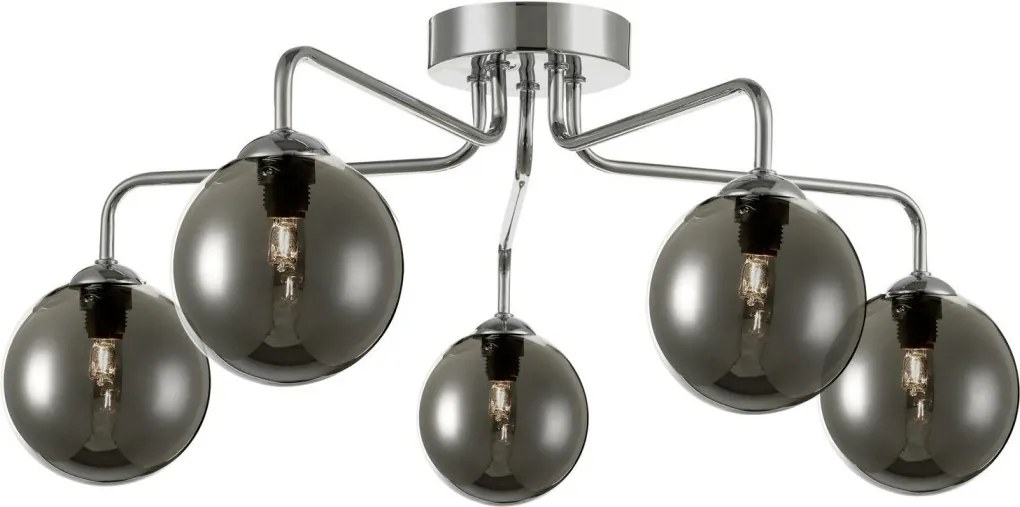 DAR LIGHTING FEY0550-01 FEYA Mennyezeti Csillár Füstös, Csiszolt Króm G9 IP20