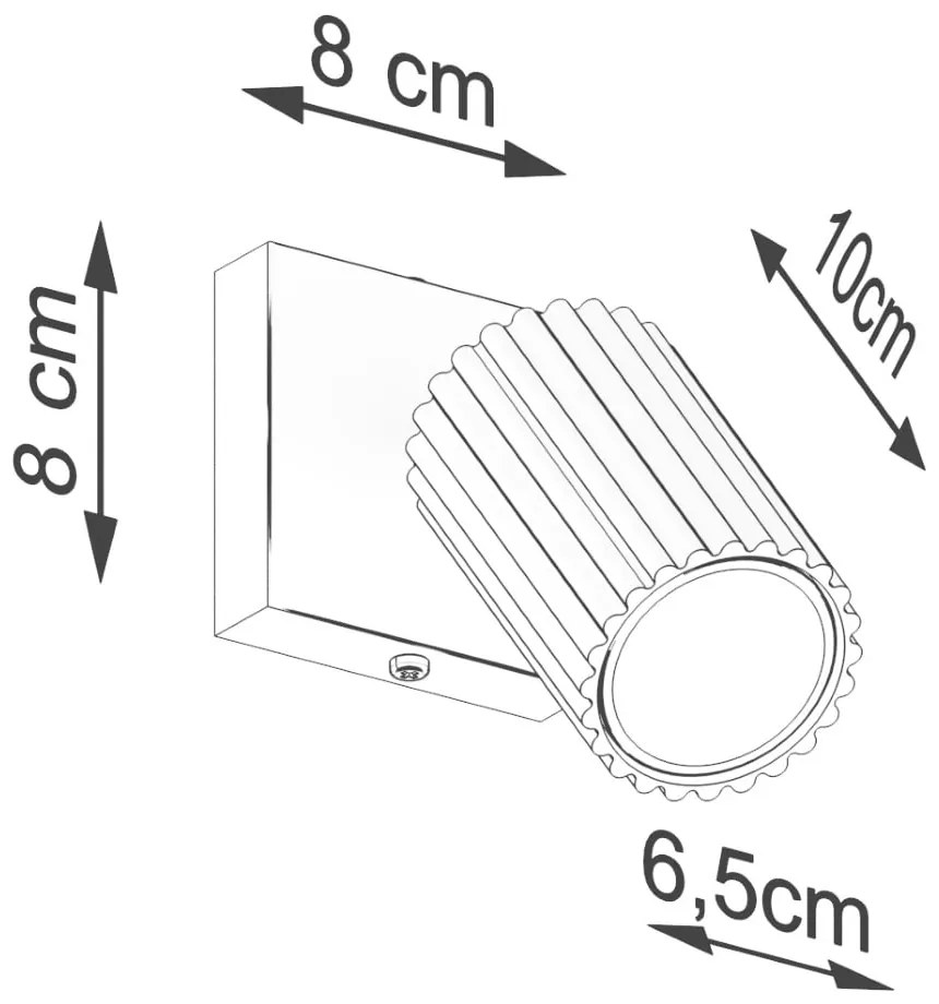 Fehér spotlámpa 8x16 cm Gleam – Sollux