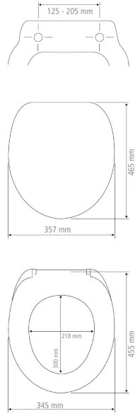 WENKO 18396100-WC ülőke PALMA 46,5x35,7 cm fehér/ezüst