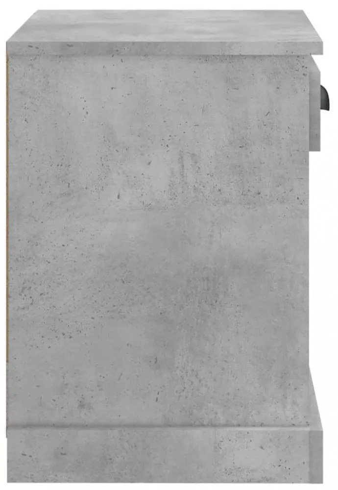 2 db betonszürke éjjeliszekrény 43x36x50 cm