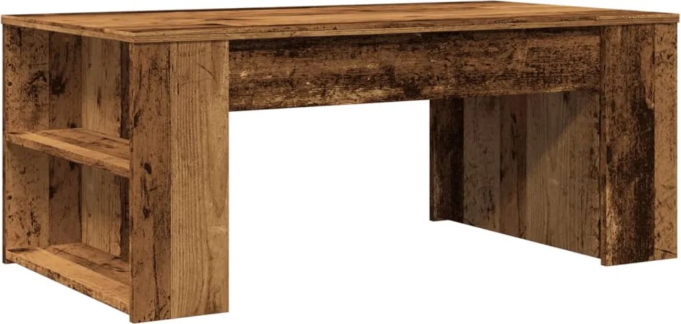 vidaXL antik fa színű szerelt fa dohányzóasztal 102 x 55 x 42 cm