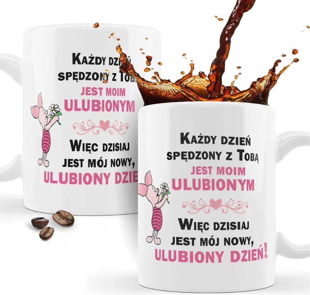 Valentin napi bögre nyomott mintával ajándék lánynak és fiúnak aranyos