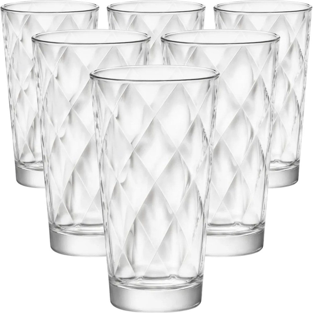 Bormioli Rocco Kaleido 6 darabos pohár szett, long drink 370 ml, 370 ml