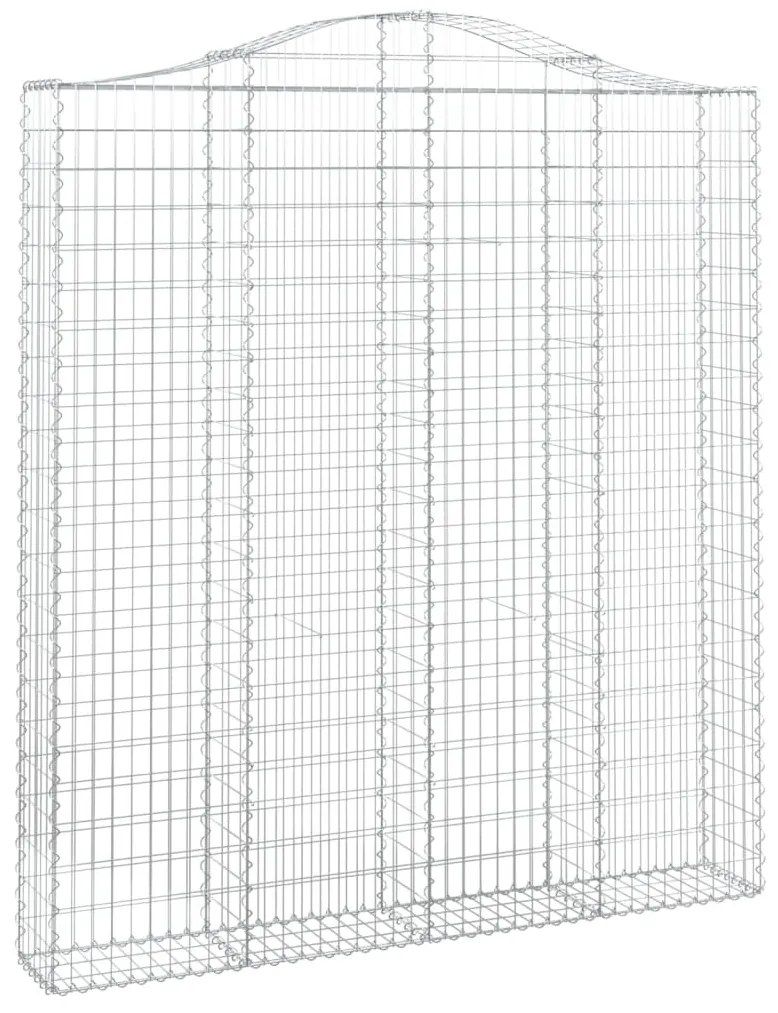 íves horganyzott vas gabion kosár 200x30x220/240 cm