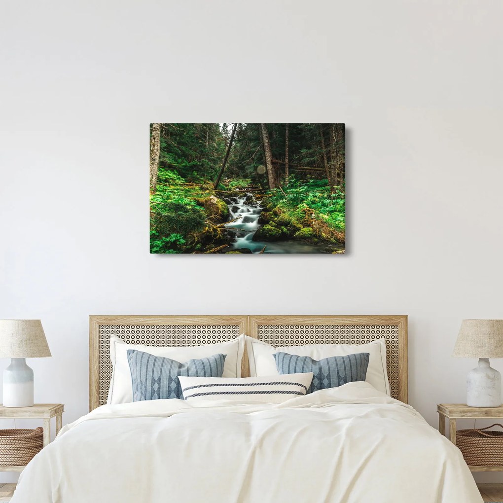 Patak képe az erdőben (90x60 cm)