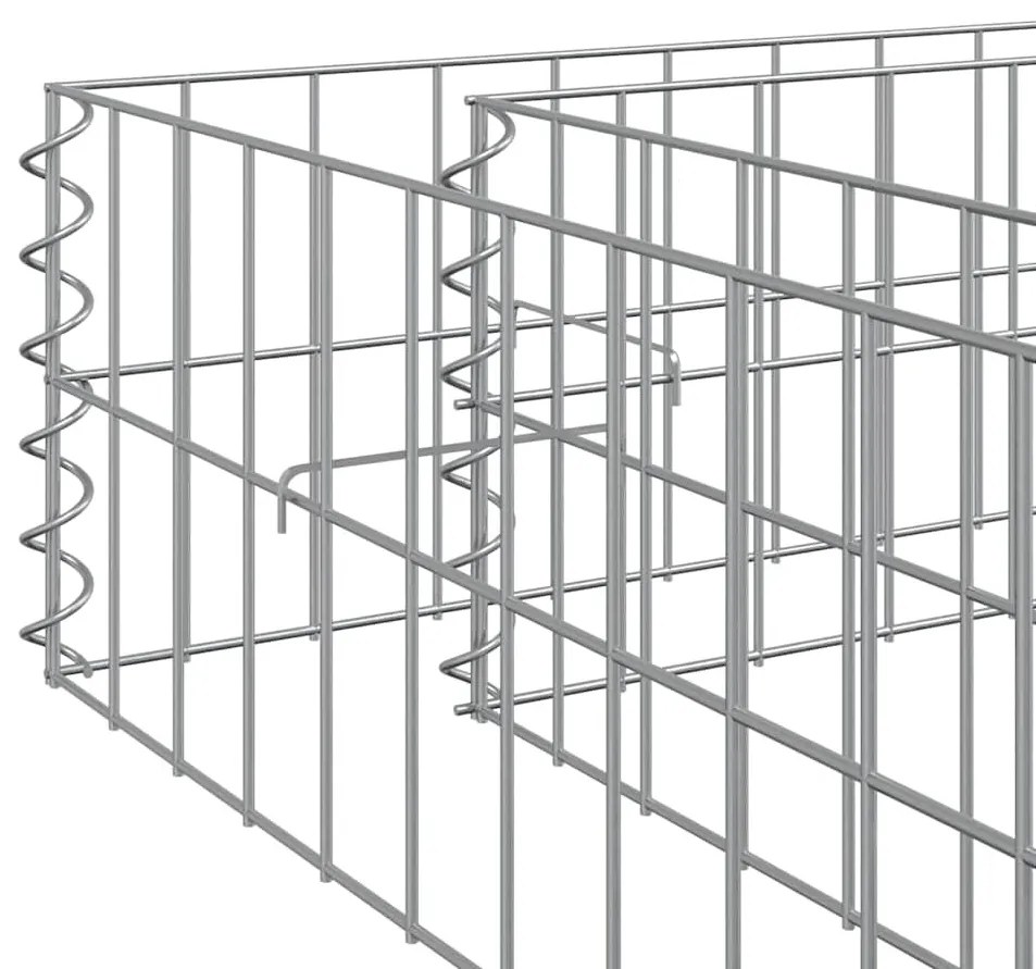 horganyzott acél gabion magaságyás 200 x 100 x 20 cm