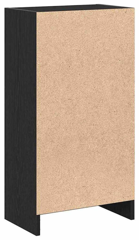 fekete tölgy szerelt fa könyvespolc 40x24x76 cm