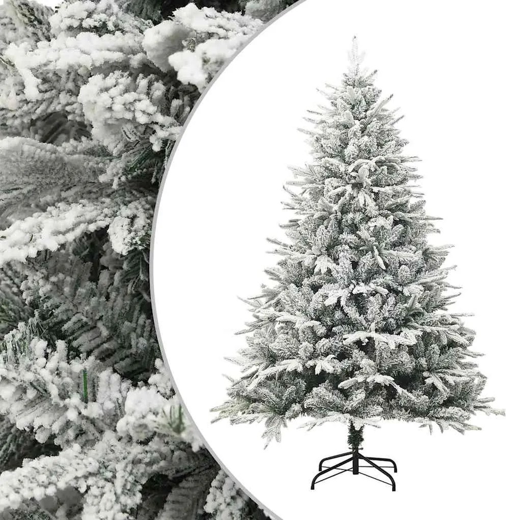 vidaXL PVC és PE műkarácsonyfa pelyhes hóval 180 cm