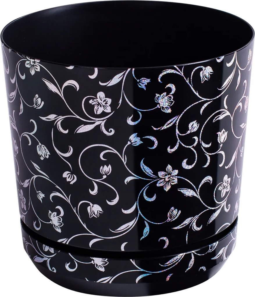 Szivárvány hatás Holo csillámló virág kaspó 18-as