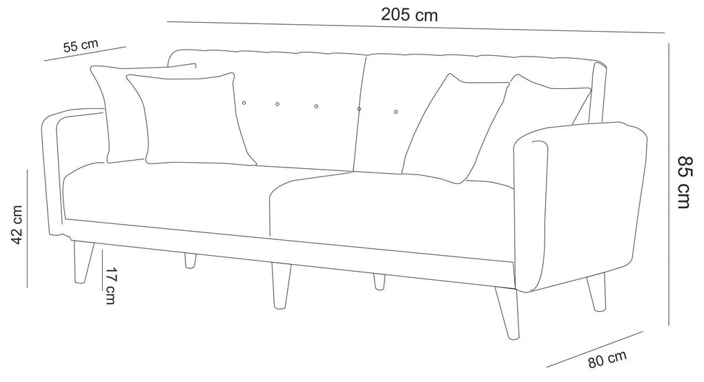 Ülőgarnitúra Aryanna (szürke). 1101495