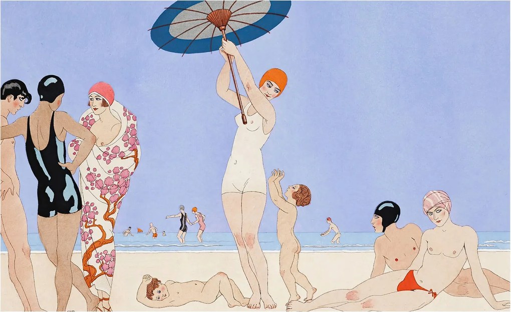 Fotótapéta Flizelina Nappali és Hálószoba Retro tengerpart 416x254 Ragasztó