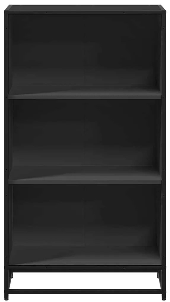 fekete forgácslap könyvszekrény 60x35x107,5 cm