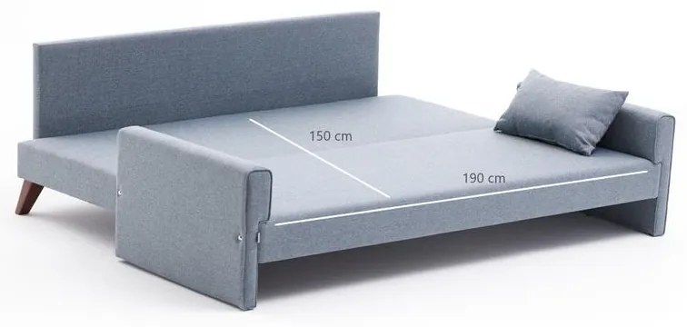 3 személyes kanapéágy Bella Soft Yataklı Üçlü Koltuk - Kék