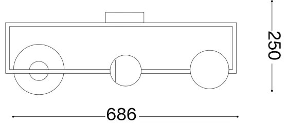 Ideal Lux - LED Felületre szerelhető csillár ANGOLO 3xG9/3W/230V fekete